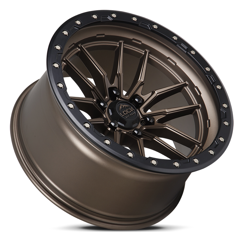 22x10 Lock Off-Road Krawler Matte Bronze Black Ring 6x135 ET-18