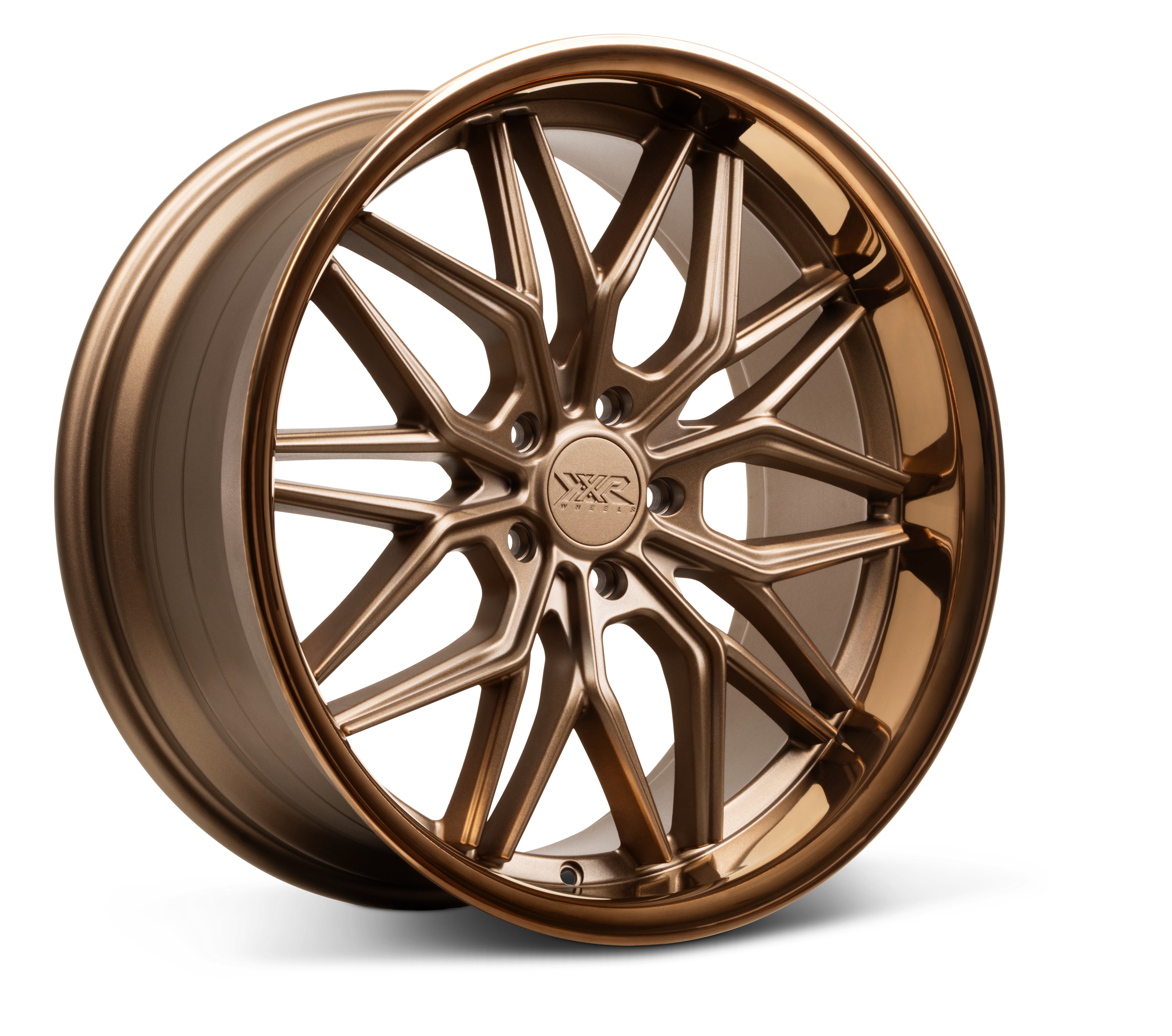 20x8.5 XXR 586 Flat Bronze Gloss Bronze Chrome Lip Wheel 5x112