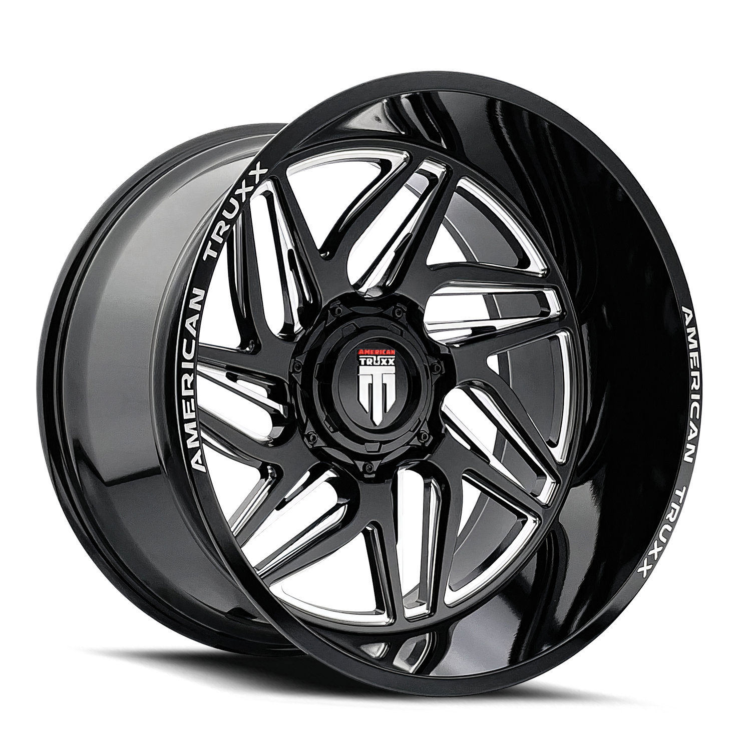 20x10 American Truxx AT1917 Goliath Black Milled 8x165.1 8x6.5 ET