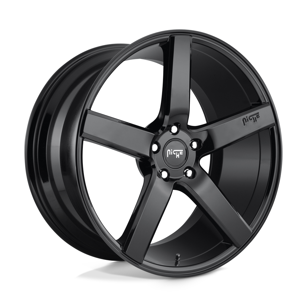 8.5x20 Niche Wheels M188 Milan Gloss Black Wheel 5x114.3 ET35 CB72