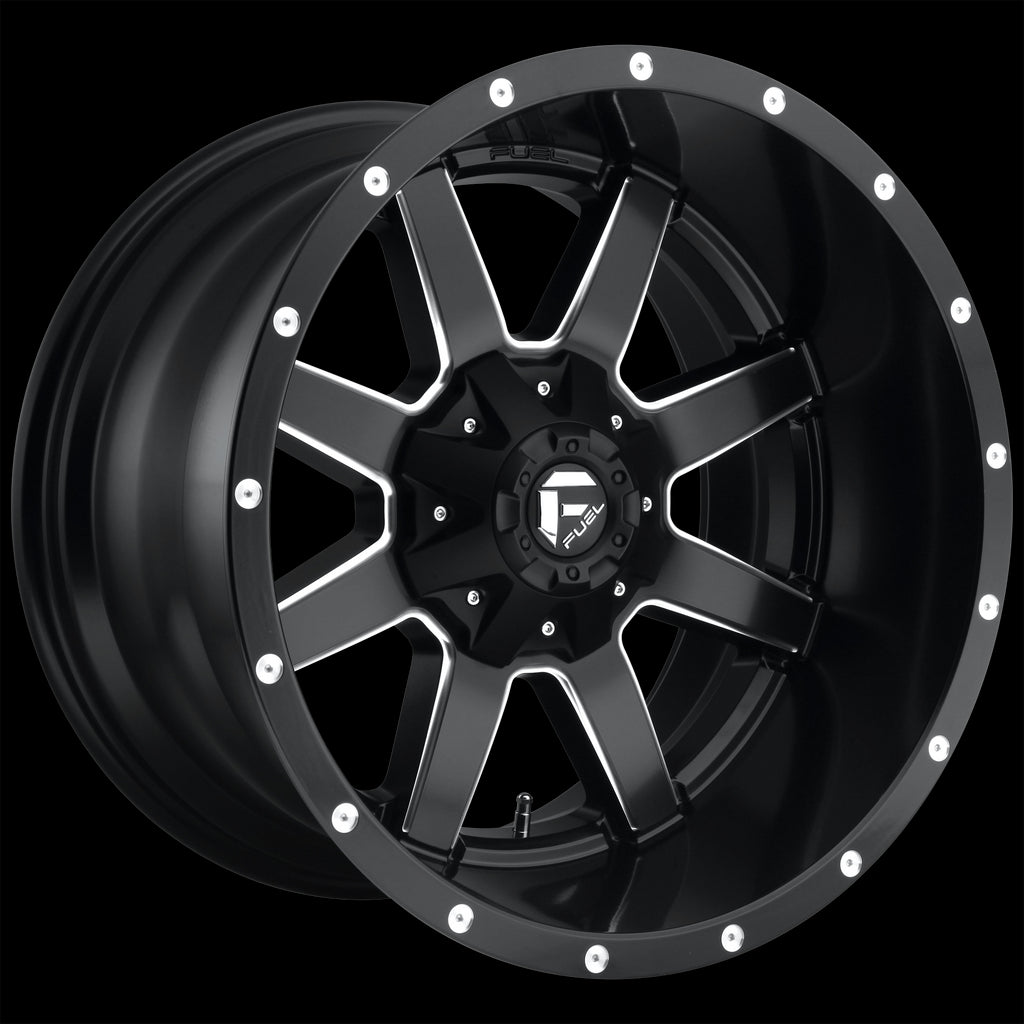 22X10 Fuel D538 Maverick Matte Black Milled 5X127/5X135 ET-24 wheel/rim