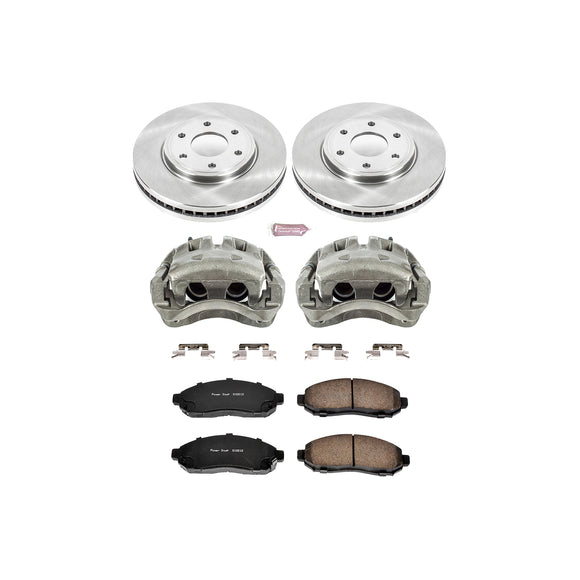 PowerStop OE Stock Replacement Low-Dust Ceramic Brake Pad, Rotor and Caliper Kit