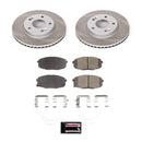 PowerStop Semi-Coated Rotor and Low-Dust Ceramic Brake Pad Kit