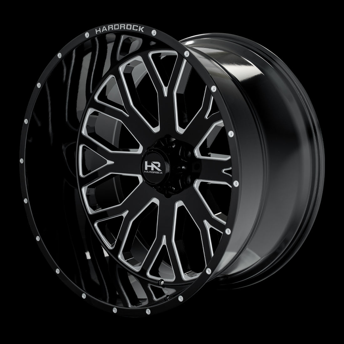 26x14 Hardrock Slammer Xposed Gloss Black Milled 5x127 ET-76 wheel/rim - 0