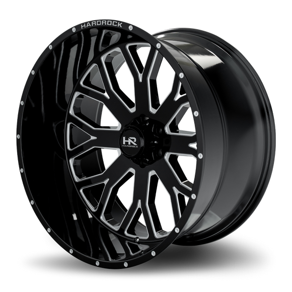 26x14 Hardrock Slammer Xposed Gloss Black Milled 5x127 ET-76 wheel/rim