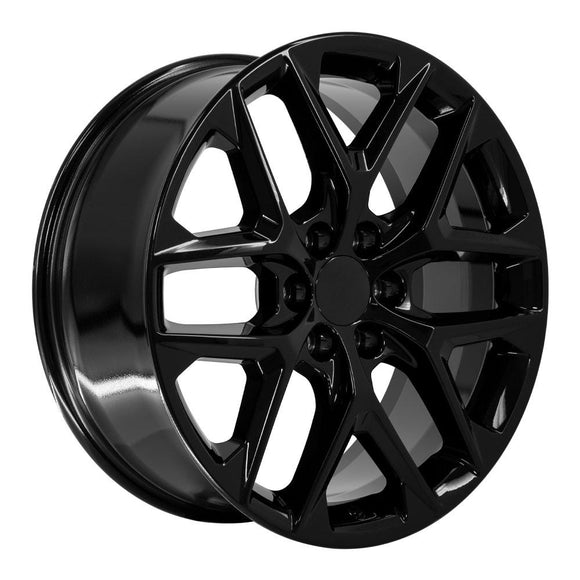 22" Replica CV62 fits Chevrolet Silverado 22 in. x 9 in. Gloss Black