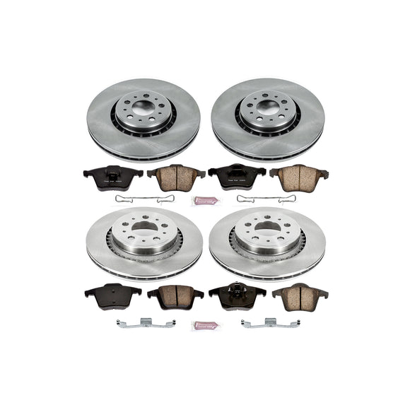 PowerStop OE Stock Replacement Low-Dust Ceramic Brake Pad and Rotor Kit