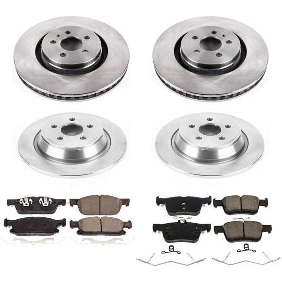PowerStop OE Stock Replacement Low-Dust Ceramic Brake Pad and Rotor Kit