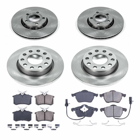 PowerStop OE Stock Replacement Low-Dust Ceramic Brake Pad and Rotor Kit