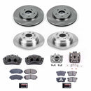 PowerStop OE Stock Replacement Low-Dust Ceramic Brake Pad, Rotor and Caliper Kit