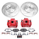 PowerStop Z26 Street Performance Ceramic Brake Pad, Drilled Slotted Rotor, and C