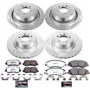 PowerStop Z36 Carbon-Fiber Ceramic Brake Pad with Drilled and Slotted Rotor Kit