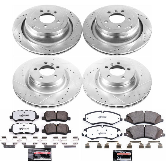 PowerStop Z36 Carbon-Fiber Ceramic Brake Pad with Drilled and Slotted Rotor Kit
