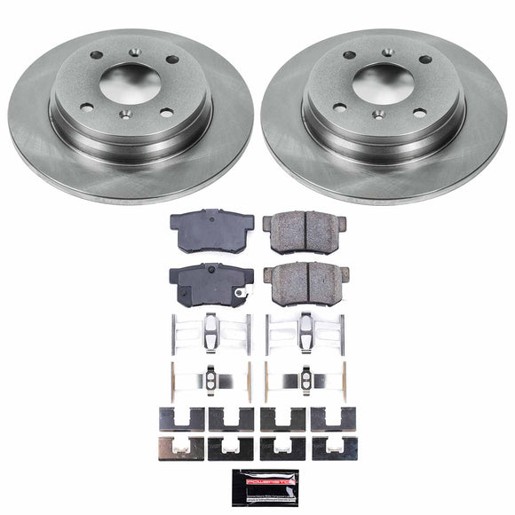 PowerStop OE Stock Replacement Low-Dust Ceramic Brake Pad and Rotor Kit