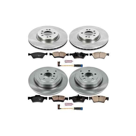 PowerStop OE Stock Replacement Low-Dust Ceramic Brake Pad and Rotor Kit