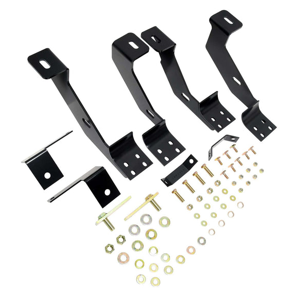 Westin Premier Oval Nerf Step Bar Mount Kit Powder Coated Black Steel 22-1125
