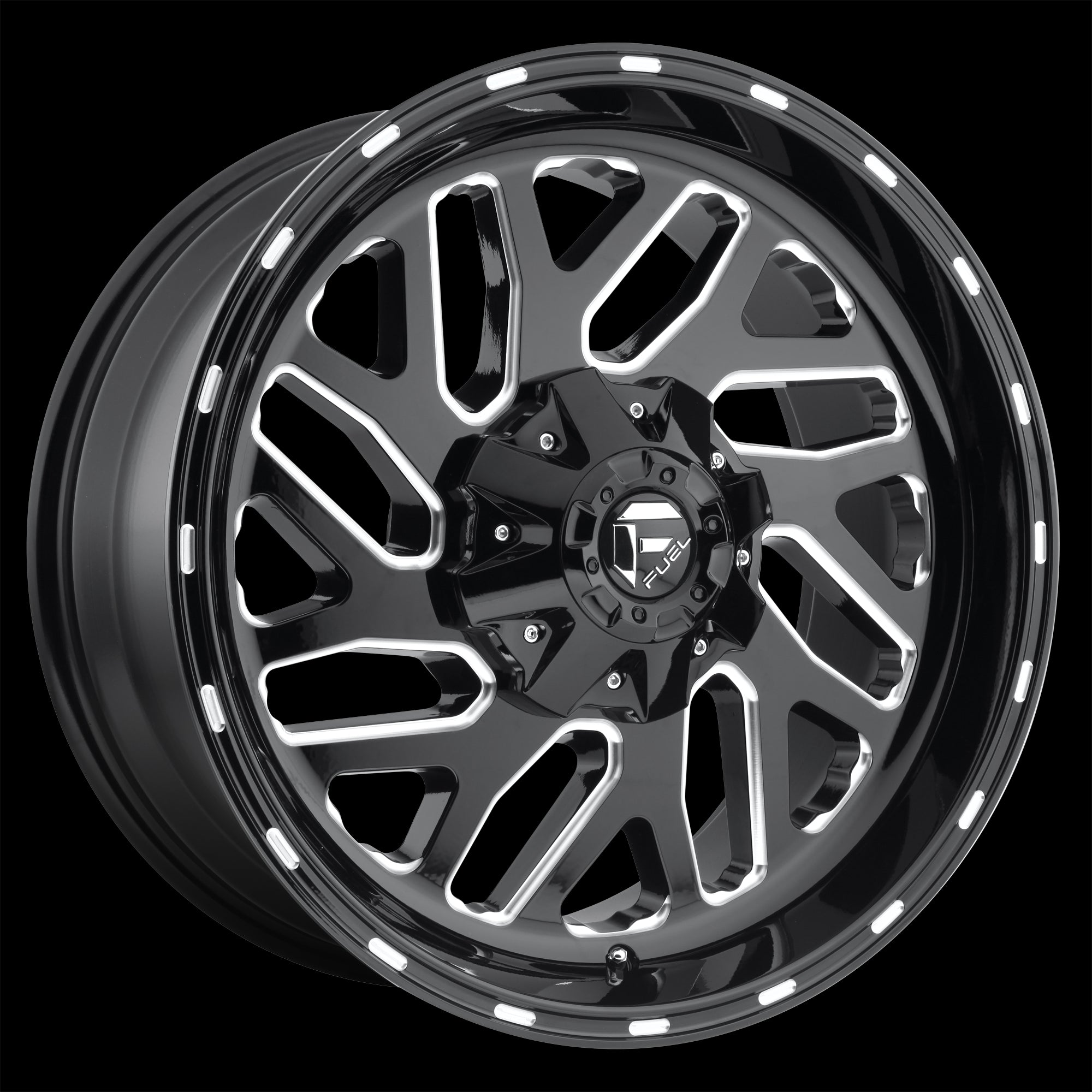 20X10 Fuel D581 Triton Gloss Black Milled 6X135/6X139.7 ET-19 wheel/rim - 0