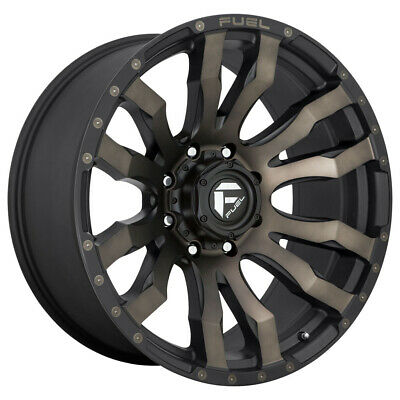 20X10 Fuel D674 Blitz Matte Black Double Dark Tint 8X165.1 ET-18 wheel/rim