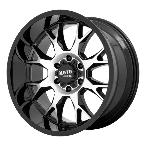20X10 Moto Metal MO806 Gloss Black Machined 5X139.7 ET-18 wheel/rim
