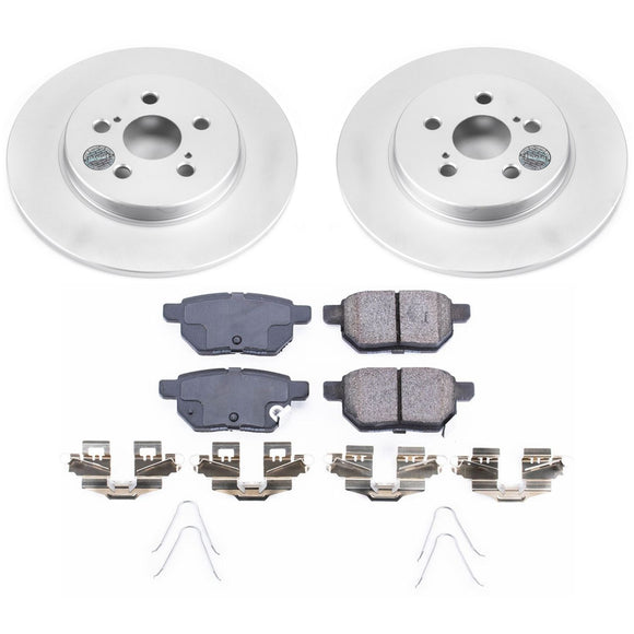PowerStop Genuine Geomet Coated Rotor and Low-Dust Ceramic Brake Pad Kit