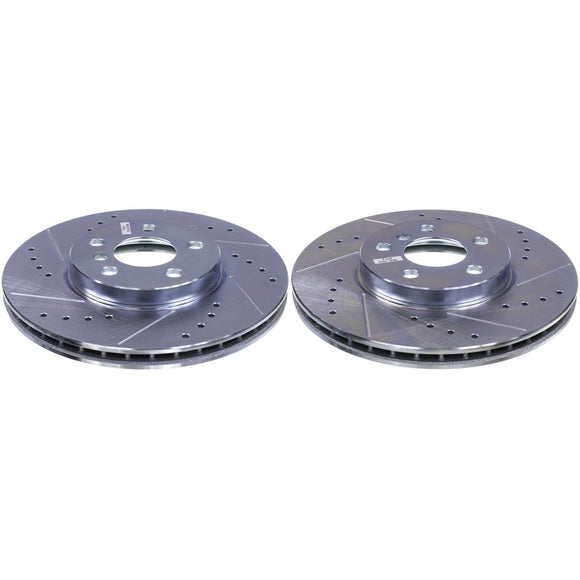 PowerStop Evolution Performance Drilled, Slotted & Plated Brake Rotor Pair