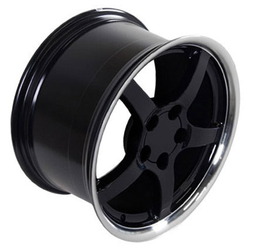 17" Replica Wheel CV05 Fits Chevrolet Corvette - C5 Rim 17x9.5 Black Wheel