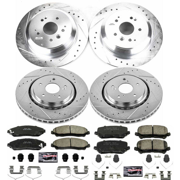 PowerStop Z23 Daily Driver Carbon-Fiber Ceramic Brake Pad and Drilled & Slotted