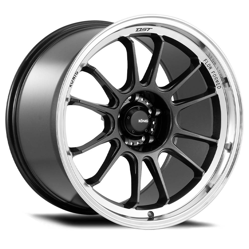 17x8 Konig Hypergram Metallic Carbon/Machined Lip 5x100 ET40 Wheel Rim