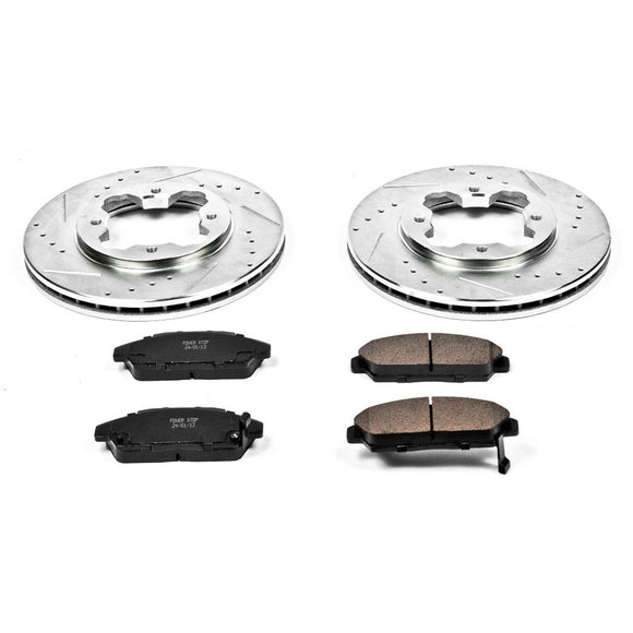 PowerStop Z23 Daily Driver Carbon-Fiber Ceramic Brake Pad and Drilled & Slotted
