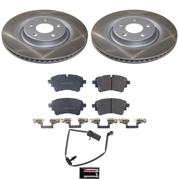 Semi-Coated Rotor and Low-Dust Ceramic Brake Pad Kit