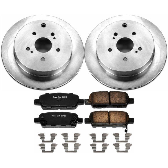PowerStop OE Stock Replacement Low-Dust Ceramic Brake Pad and Rotor Kit