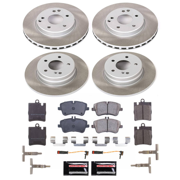 PowerStop Semi-Coated Rotor and Low-Dust Ceramic Brake Pad Kit