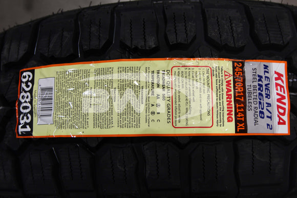 245/70R17 Kenda Klever AT2 KR628 114T RBL XL 245 70 17 2457017