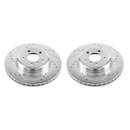 PowerStop Evolution Drilled Slotted Rotors Pair Front For BMW 535i