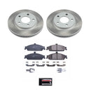 PowerStop Semi-Coated Rotor and Low-Dust Ceramic Brake Pad Kit