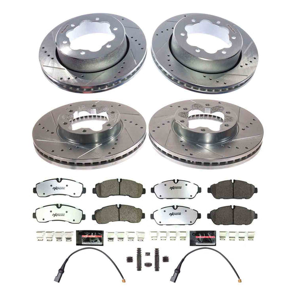 PowerStop Z36 Carbon-Fiber Ceramic Brake Pad with Drilled and Slotted Rotor Kit