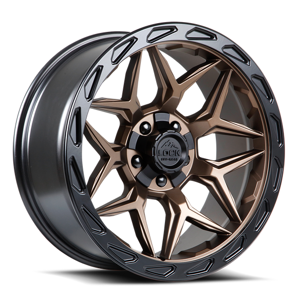 20x9 Lock Off-Road Matrix Bronze Black 5x127 5x139.7 5x5 5x5.5 ET0 Wheel