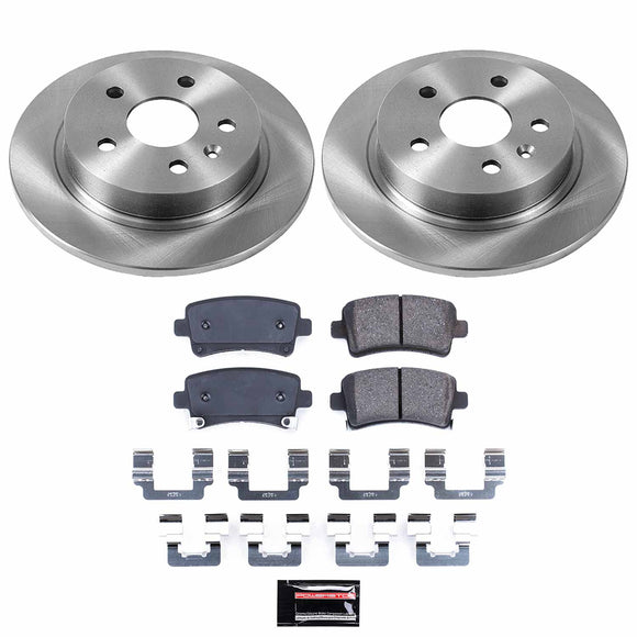 PowerStop OE Stock Replacement Low-Dust Ceramic Brake Pad and Rotor Kit