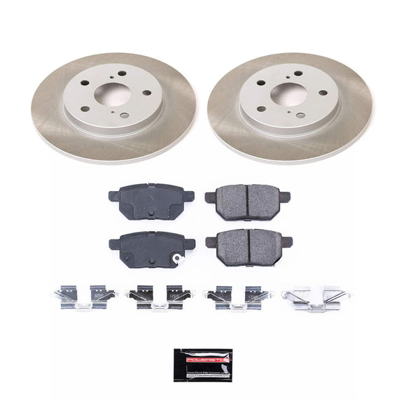 PowerStop Semi-Coated Rotor and Low-Dust Ceramic Brake Pad Kit