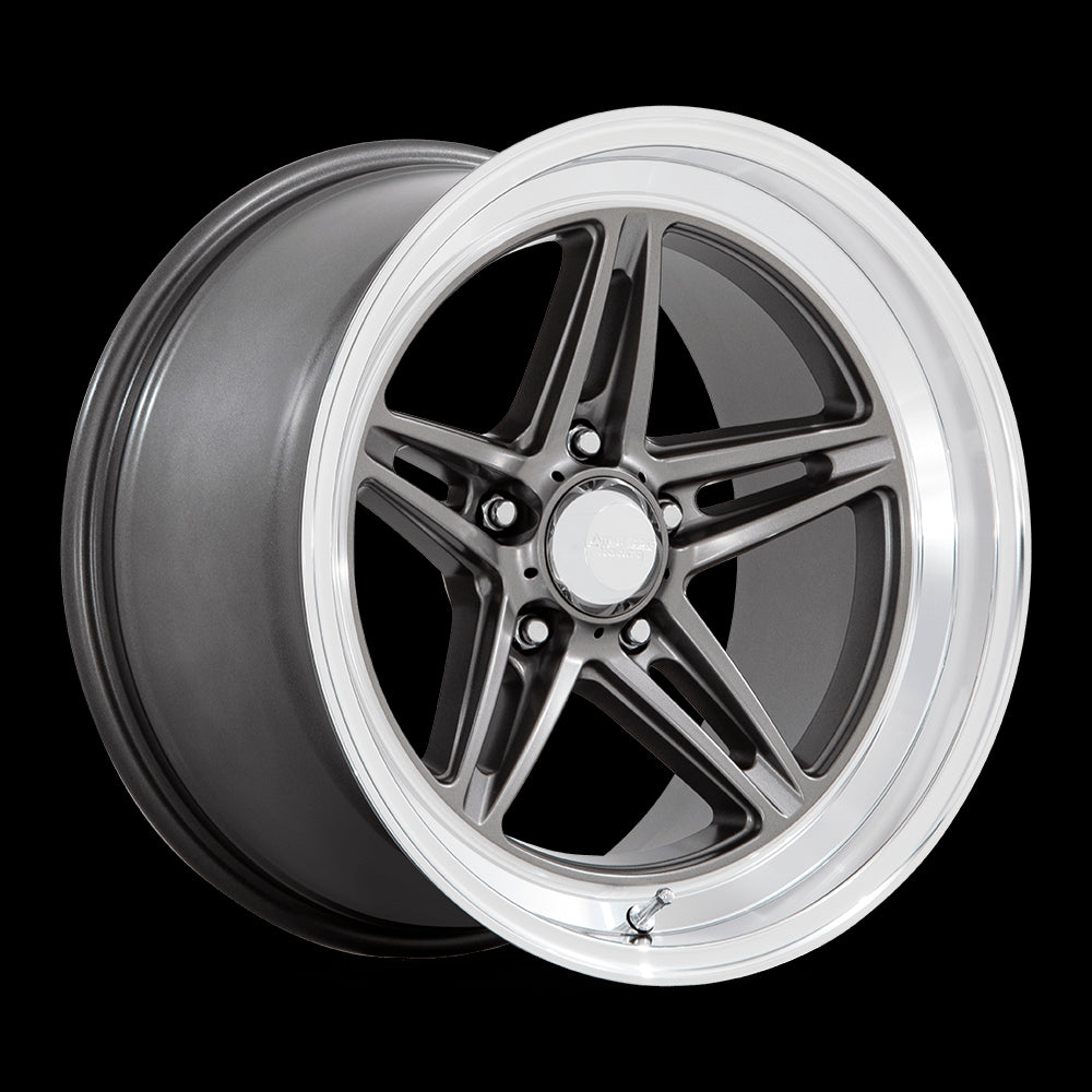 18X8 American Racing Vintage VN514 Groove Gray 5X120.65 5X4.75 ET0 Wheel