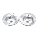 PowerStop Evolution Drilled Slotted Rotors Pair Front For Honda Odyssey