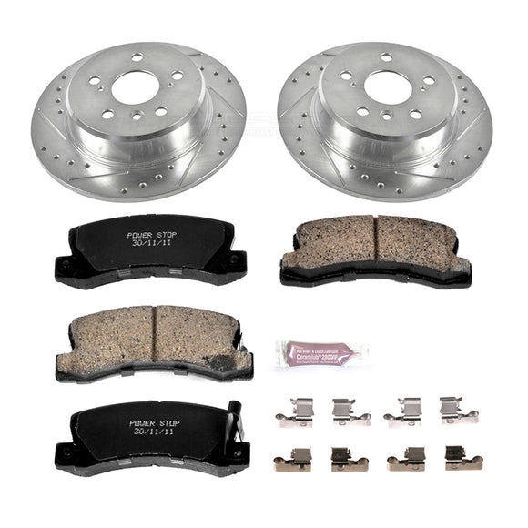 PowerStop Z23 Daily Driver Carbon-Fiber Ceramic Brake Pad and Drilled & Slotted