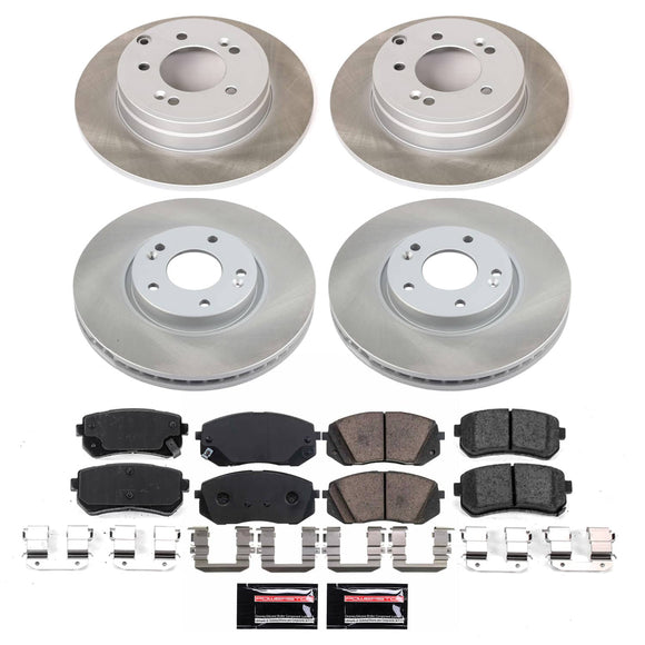PowerStop Semi-Coated Rotor and Low-Dust Ceramic Brake Pad Kit