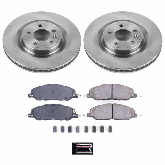 PowerStop OE Stock Replacement Low-Dust Ceramic Brake Pad and Rotor Kit