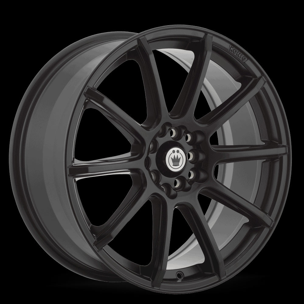 17x7 Konig Control Matte Black 5x100 5x114.3 5x4.5 ET45 Wheel Rim - 0