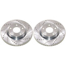 PowerStop Evolution Drilled Slotted Rotors Pair Front For Mazda 3