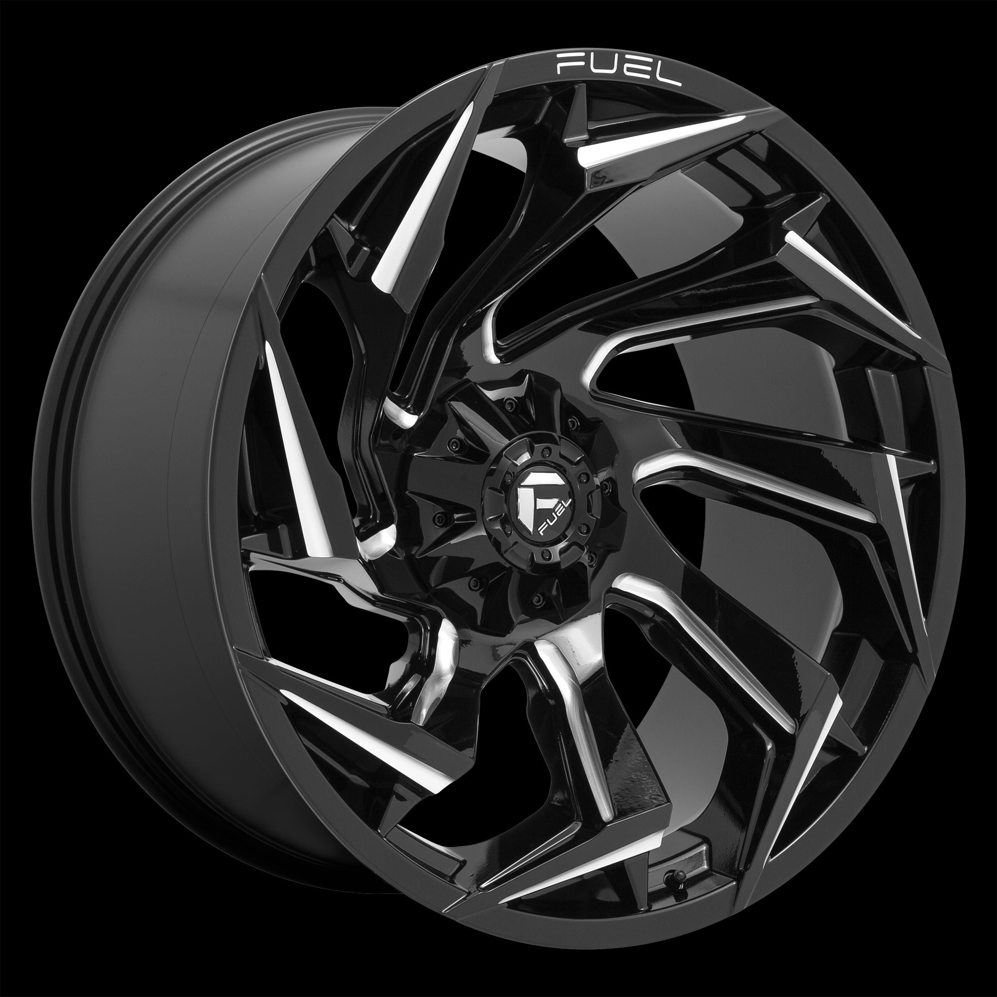 20X9 Fuel D753 REACTION Gloss Black Milled 8X180 ET1 wheel/rim