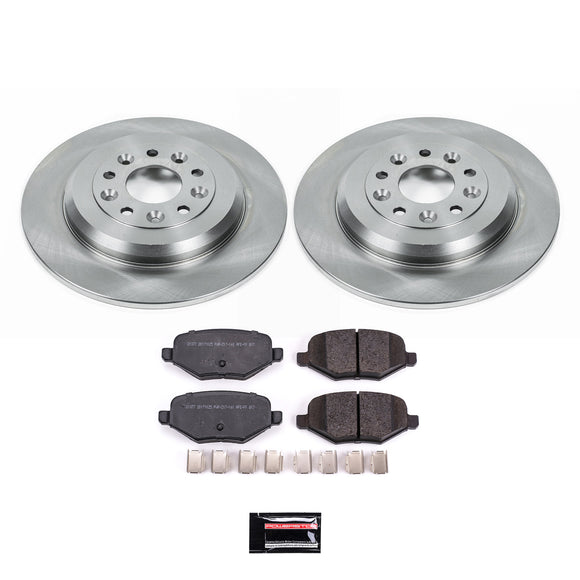 PowerStop OE Stock Replacement Low-Dust Ceramic Brake Pad and Rotor Kit