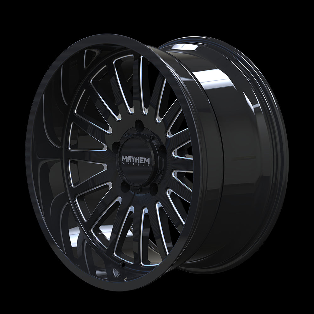 20x10 Mayhem 8114 Utopia Gloss Black Milled 8x170 ET-19 Wheel Rim