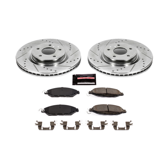 PowerStop Z23 Daily Driver Carbon-Fiber Ceramic Brake Pad and Drilled & Slotted